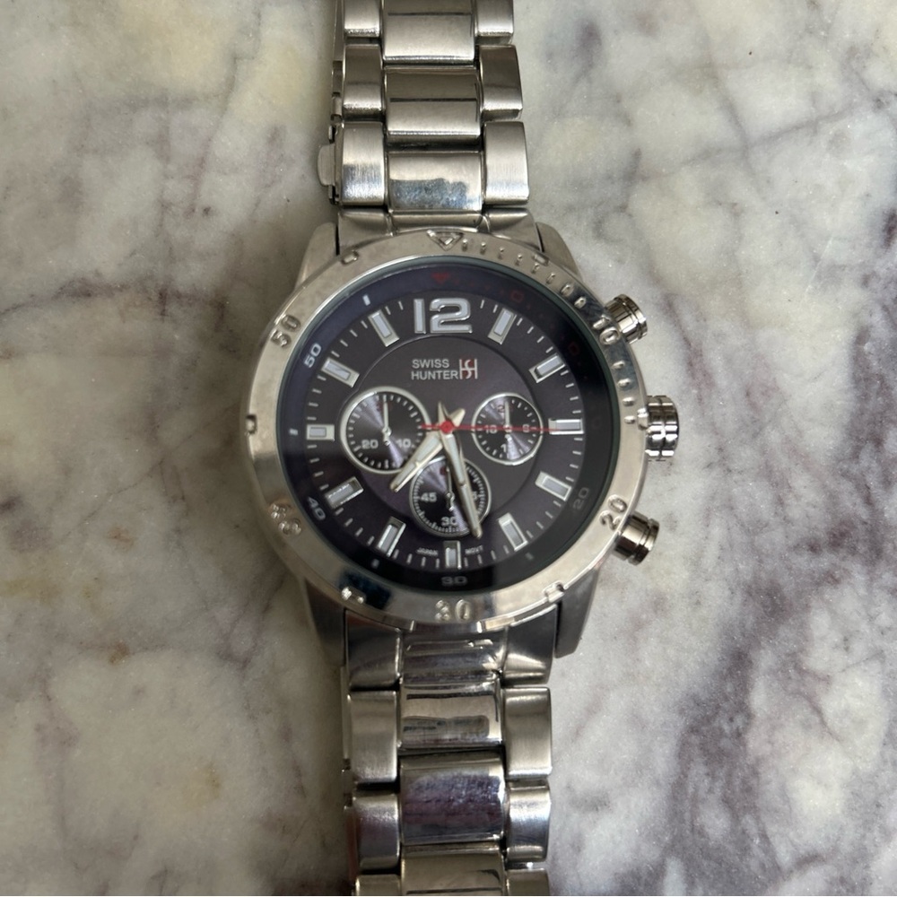 Silver Chronograph Men's Watch